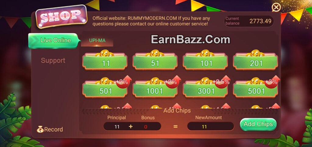 How To Add Cash IN Modern Rummy App