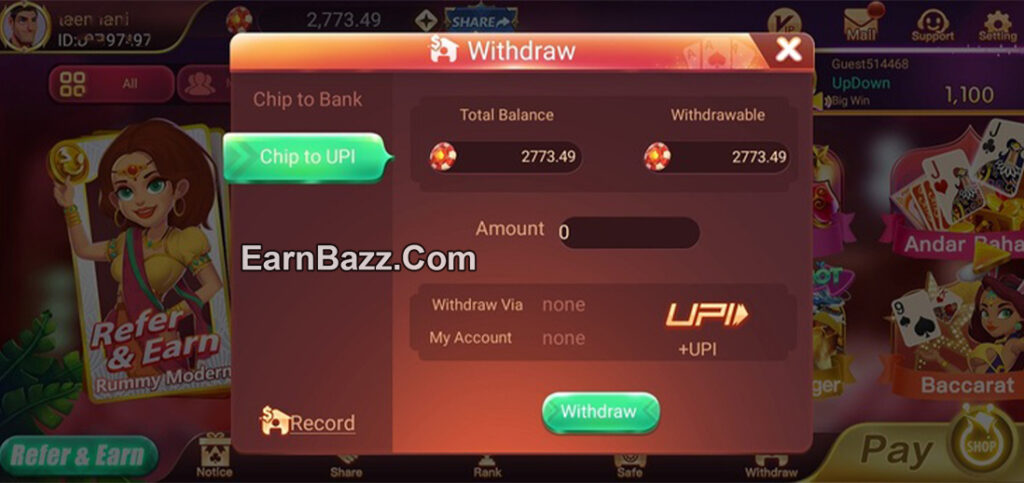 How To Withdraw Cash From Rummy Modern Game